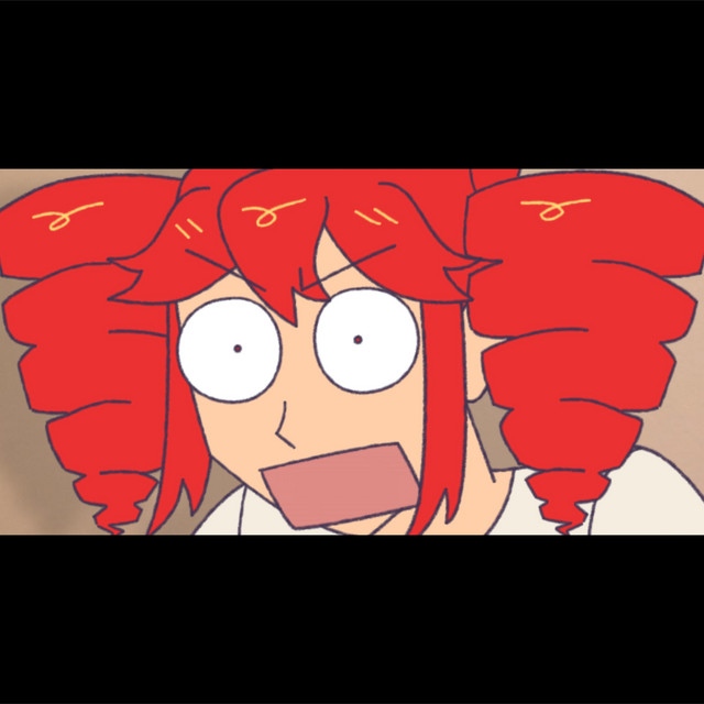 cover art for Jamie Paige's song 'BIRDBRAIN', featuring the red, drill-haired vocaloid kasane teto