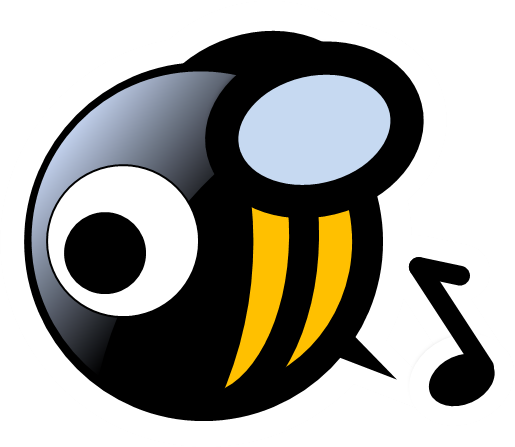 the logo for musicbee. Unsurprisingly, it's a bee.