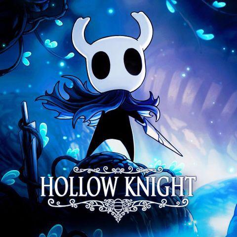 Icon image for Hollow Knight, showing it's masked bug protagonist weilding a nail like a sword